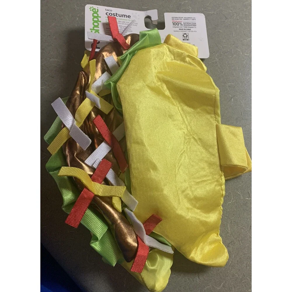 Pet Shoppe Taco Dog Or Cat Costume XS/S Dress Up